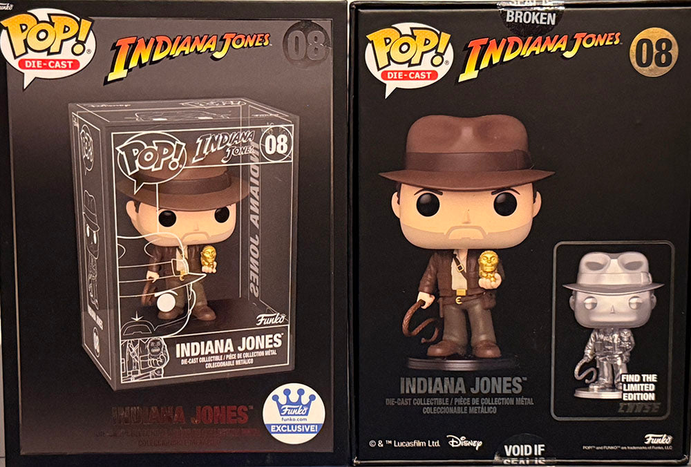 Harrison Ford "Indiana Jones" signed Exclusive FUNKO POP Die-Cast Metal #08