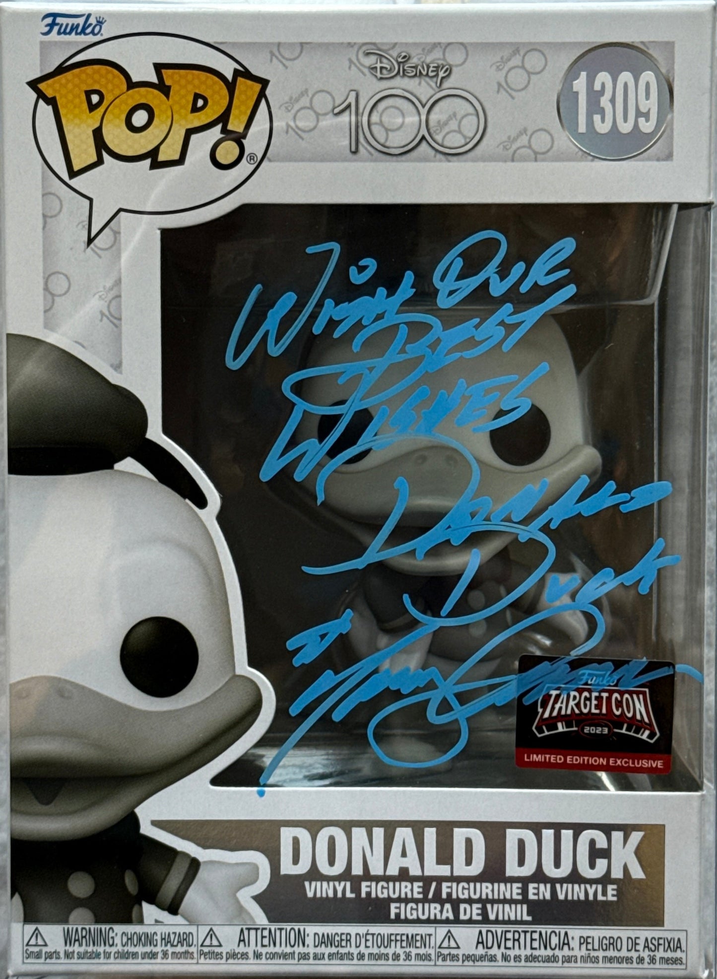 Tony Anselmo "Disney's 100 Donald Duck" signed Funko POP #1309