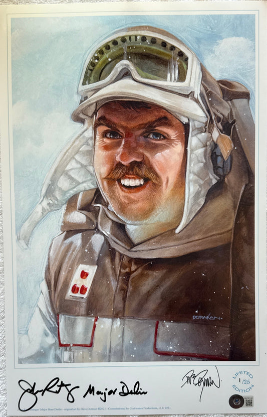 John Ratzenberger & Dave Dorman "Star Wars The Empire Strikes Back" signed 11x17 limited edition art giclee