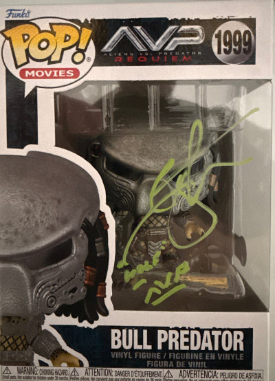 Ian Whyte as The Bull Predator "AVP" signed Funko POP #1999