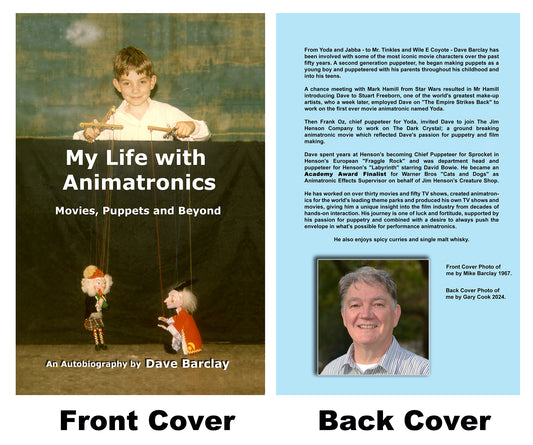 Dave Barclay "MY LIFE WITH ANIMATRONICS" autobiography signed book