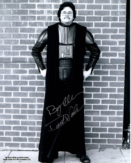 Bryce Eller "Star Wars Darth Vader" signed 8x10 photo